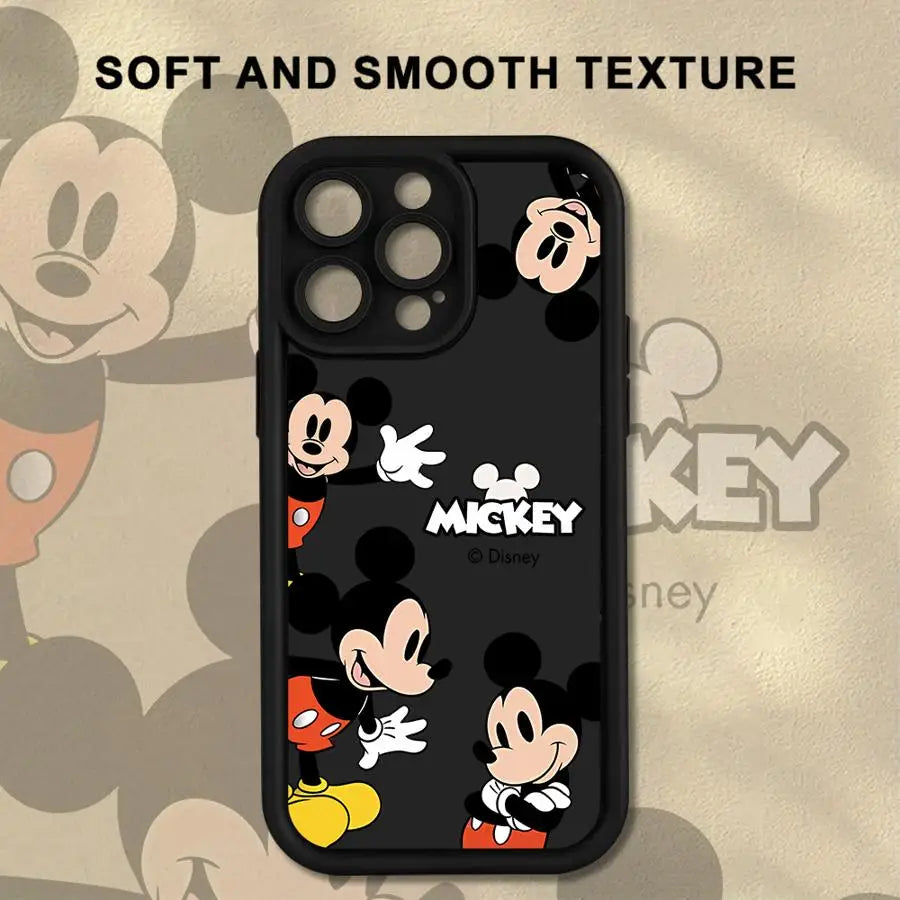 Cartoon Disney Mickey Minnie Mouse Soft Cover Phone Case for iPhone 17 Pro Max 17e 13 12 11 15 16 14 Plus XR XS 16e