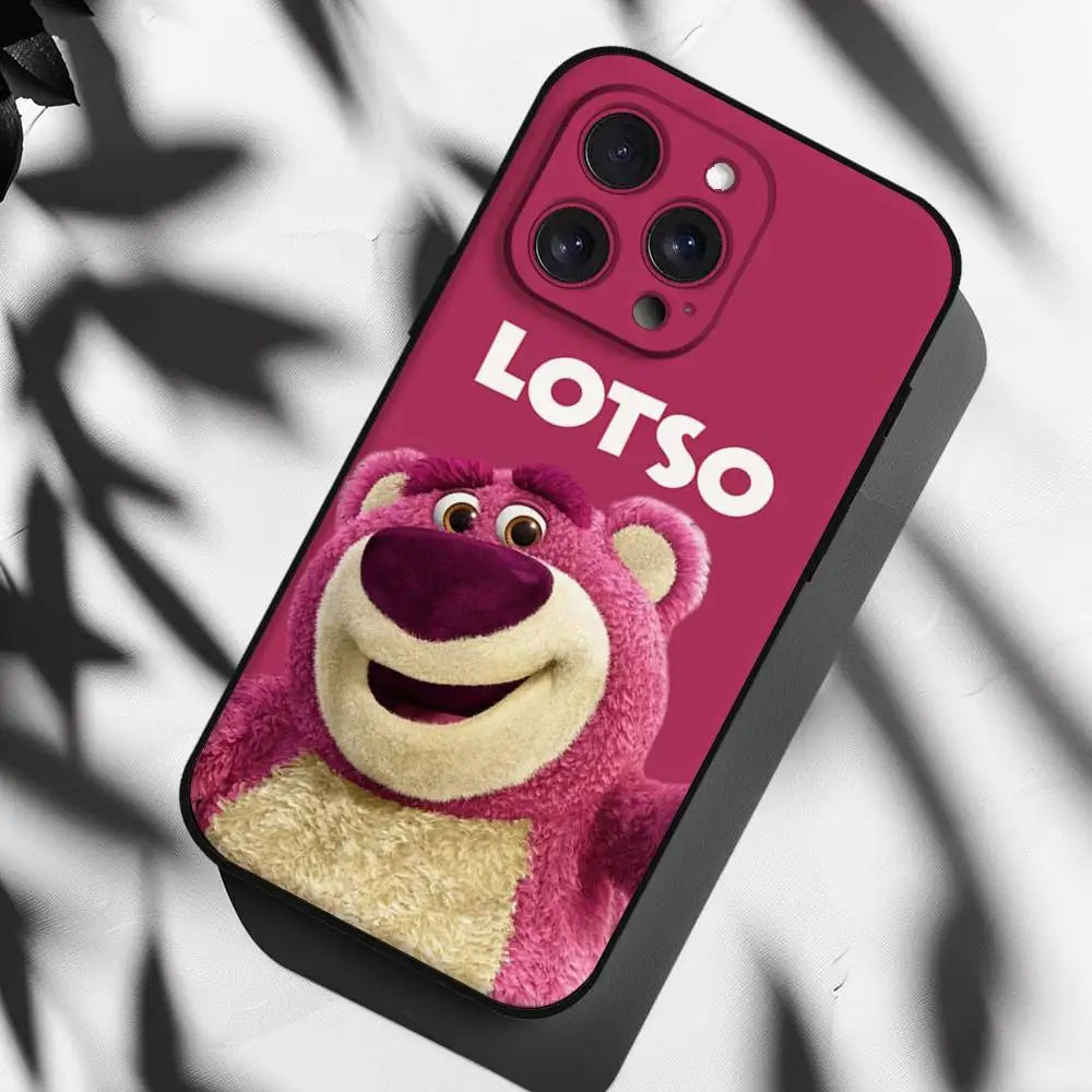 L-Lotso Huggin'Bear Phone Case For IPhone 17 15 Pro Max 14 Pro 12 11 13 Mini X XR XS 16 Plus SE Back Cover