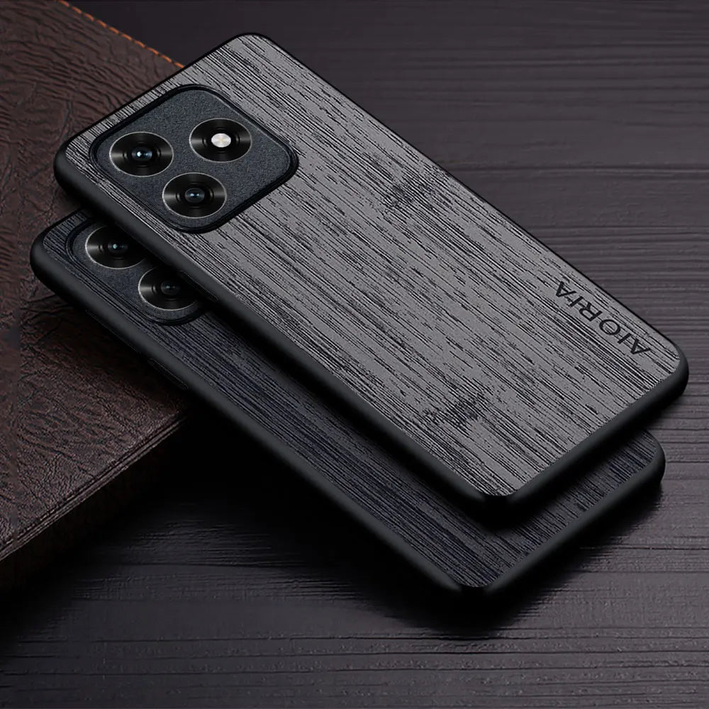 Case for Honor X5c X5d Plus honor X8d X6d 5G funda bamboo wood pattern Leather Luxury phone cover for Honor X5c Plus case coque