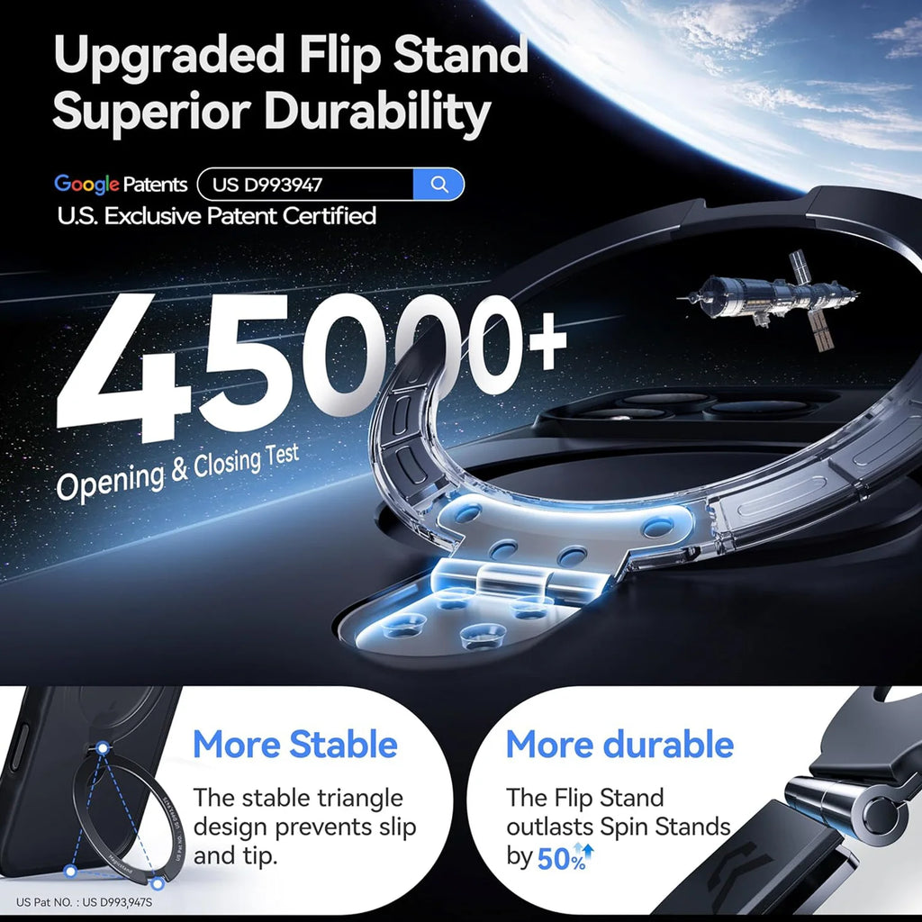 High Quality Texture360 Pivot Phone Case for IPhone17pro 17 ProMax Magnetic Ring Stand Wireless Charging Cover