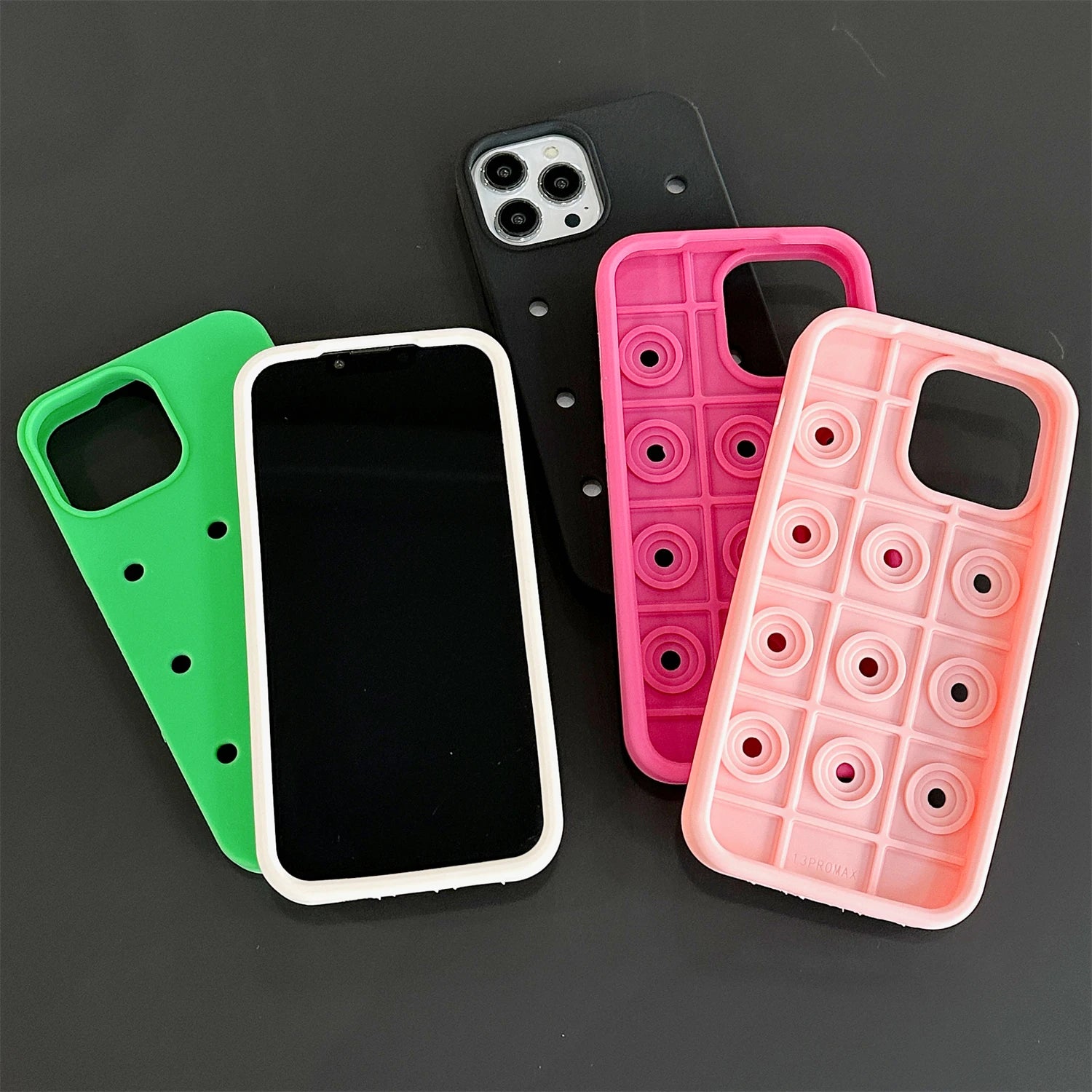 For Crocs Charming Silicone Case For iPhone 17 16 15 14 13 12 11 Pro Max Shockproof Cover