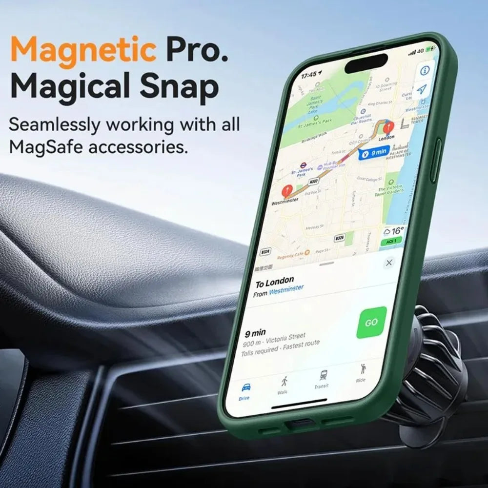 For Magsafe Matte Transparent Magnetic Phone Case For iPhone 17 16 15 14 13 12 11 Pro Max Plus 17 Air  Luxury Frosted Cover