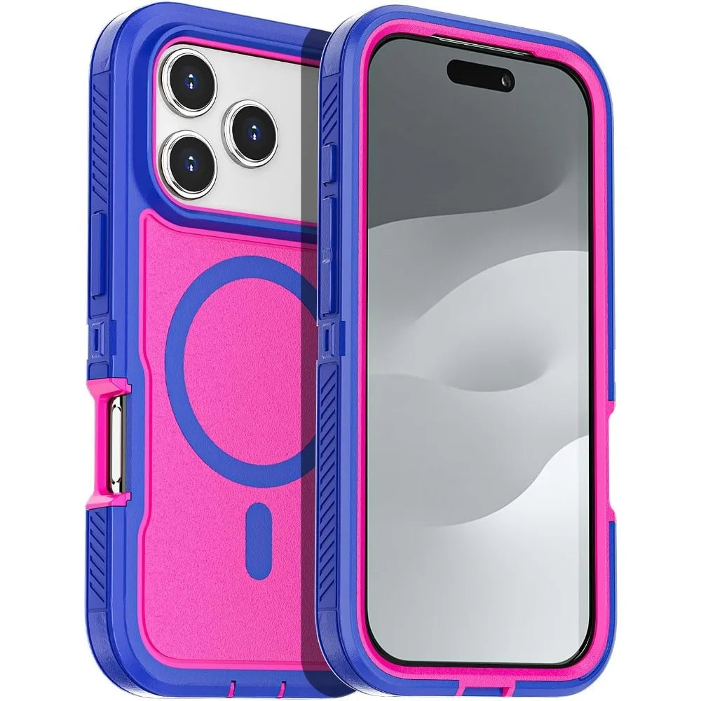 Matte Clear Magnetic OTT Phone Case for IPhone Air 17 16 15 14 Plus 13 Pro Max Anti-Slip Grip & Wireless Charge Protector Cover