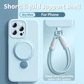 For iPhone 17 Pro Max Lanyard Magnetic Phone Case For iPhone Air 16 13 15 14 Pro Max For Magsafe Wireless Charge Silicone Cover