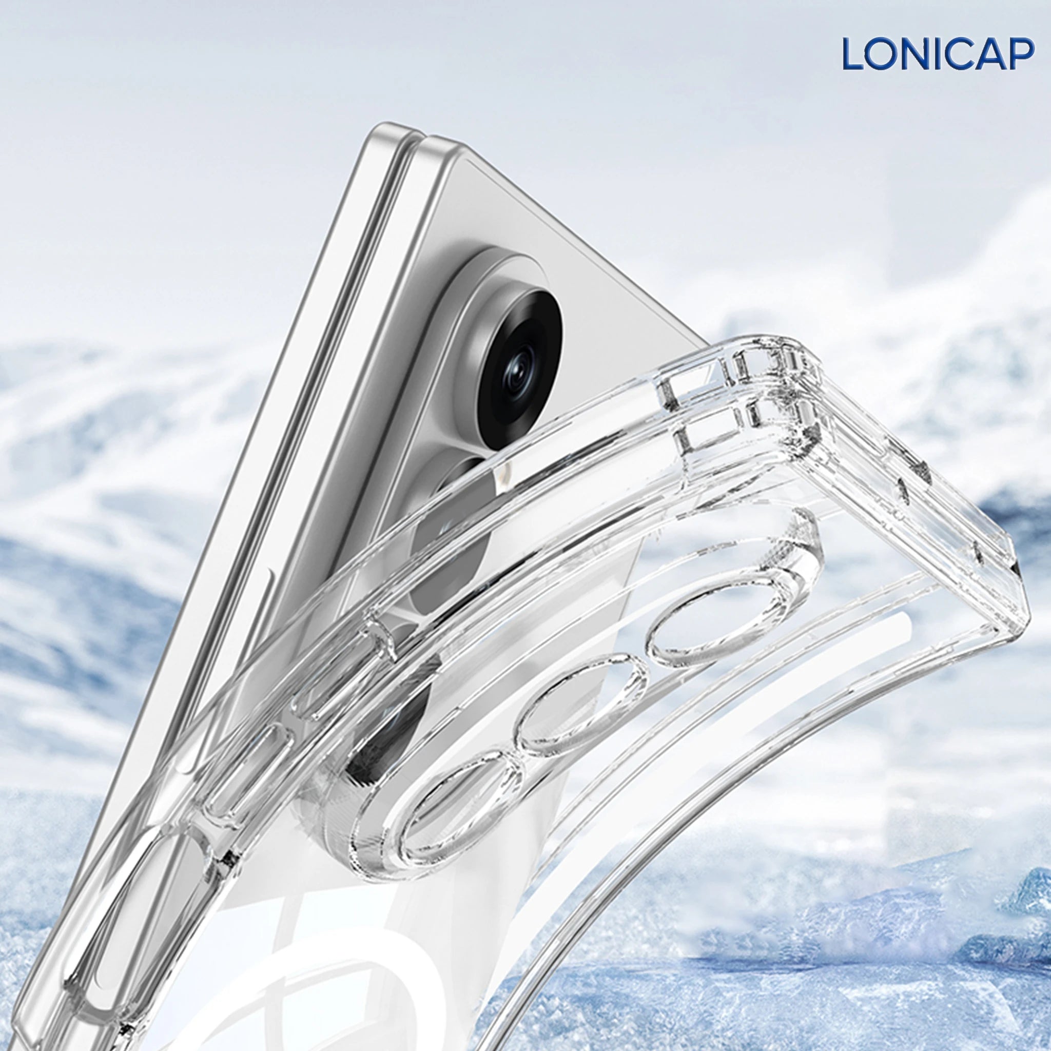 Phone Case For Samsung Galaxy Z Fold 8 Ultra Magnetic Clear Airbag Shockproof Soft Cover Hinge Cover Side Bag Luxury Slim Guards