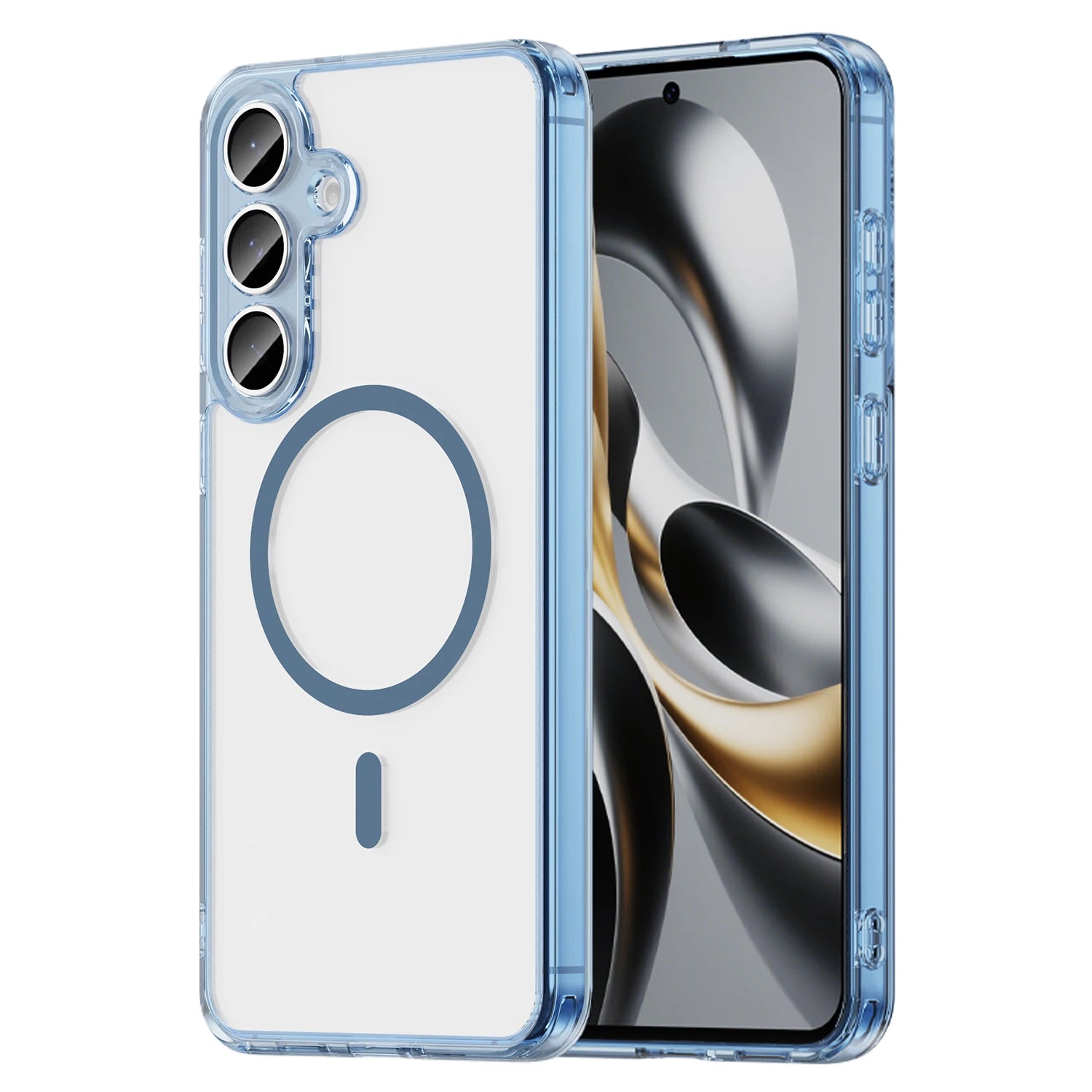 For Magsafe Magnetic Wireless Charging Phone Case For Samsung Galaxy S25 FE S25FE 5G Shockproof Clear Back Cover Coque