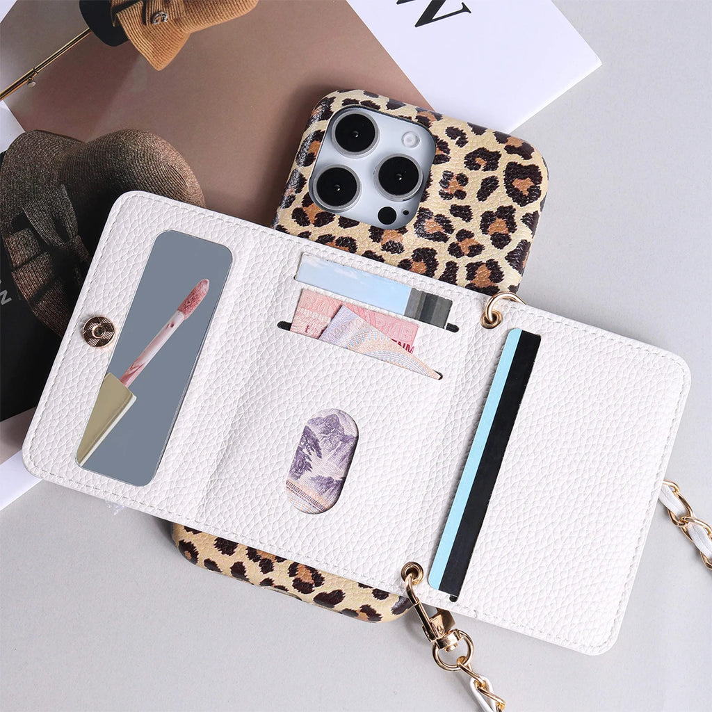 Luxury High-end PU Leather Wallet Case For iPhone 16 15 14 Plus 13 12 11 Pro MaxFashion Crossbody Multifunctional Cover