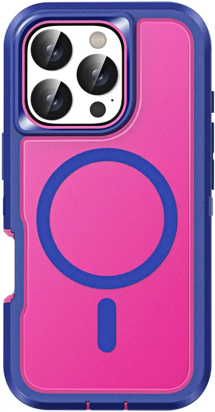 Luxury Ott Magnetic Armor Cases for IPhone 17 16 15 14 Plus 13 12 11 Pro Max Box Shockproof Charging Heavy Duty Protect Cover