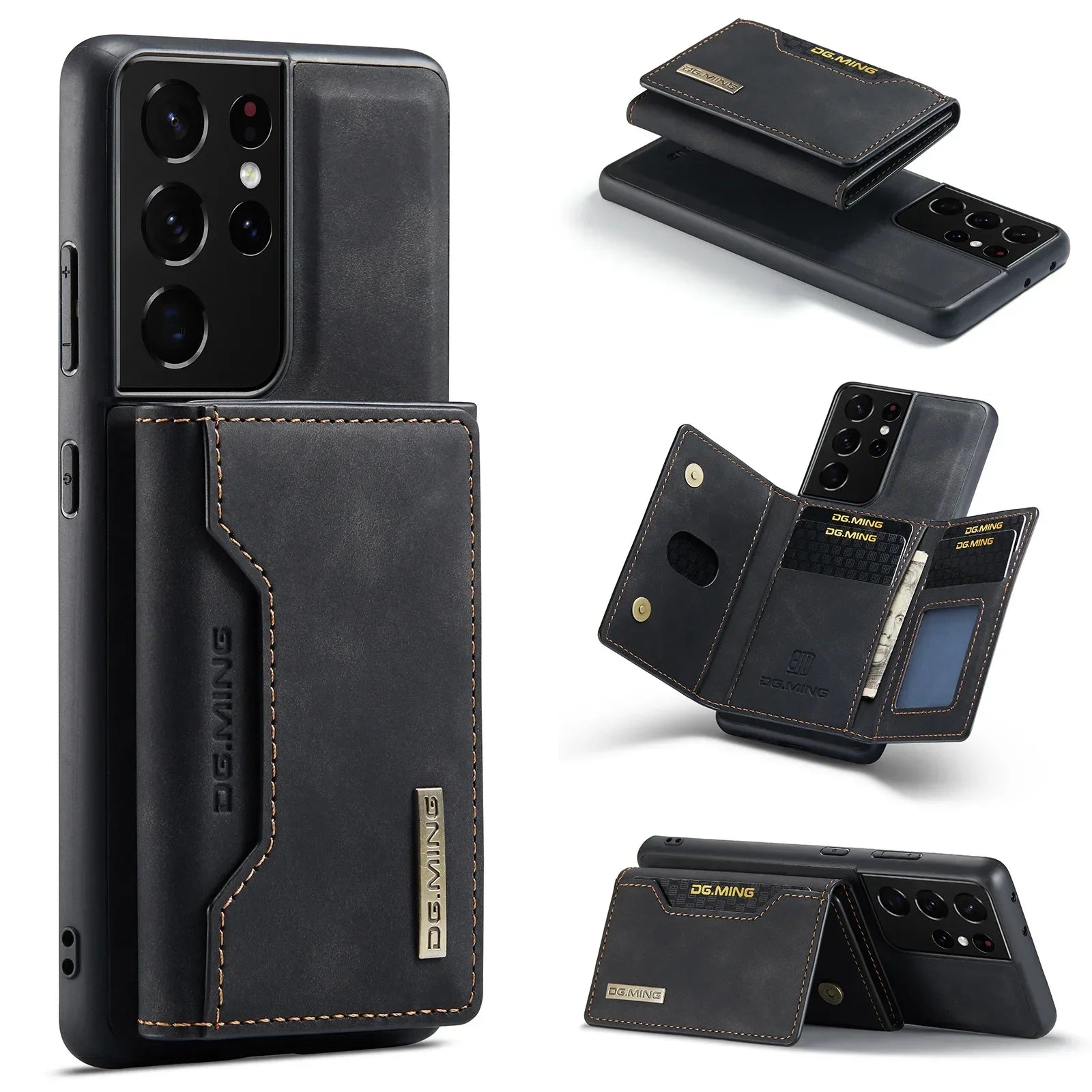 2 in 1 Leather Detachable Wallet Phone Case For Samsung Galaxy S22 S23 S24 S25 S26 Ultra S24 Plus Z Fold 7 6 5 4 3 Cover