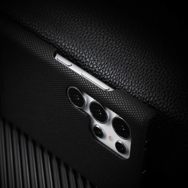 Luxury Frameless Splicing Fabric Denim Phone Case For Samsung Galaxy S26 S25 S24 S23 Ultra Business Hard Armor Shockproof Cover