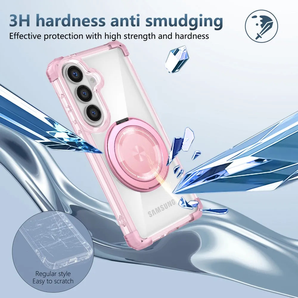 Rotating Magnetic Folding Stand Case For Samsung S26 Ultra Plus S25 S24 S23 S22 S21 Ultra S25FE S25 Edge Armor Shockproof Cover