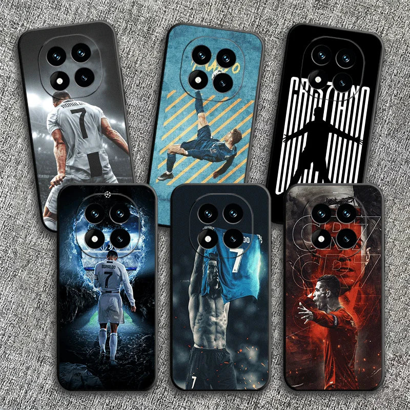 Football Star R-Ronaldo C-CR7 Soft Phone Case for Xiaomi Redmi Note 12 13 14 15 Pro Plus 11 14S 12S 11S 11T 10S 5G Black Cover C