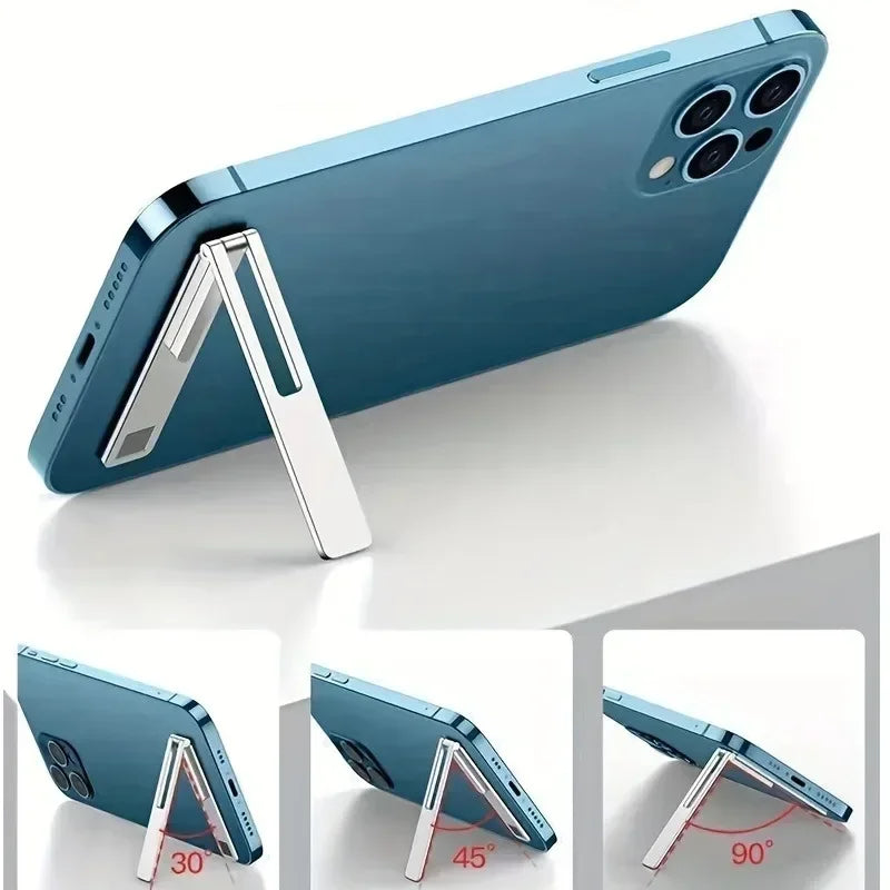 Ultra-thin Minimalist Mobile Phone Holder Metal Folding Back Stick Phone Desktop Holder Portable Mobile Support Phone Stand