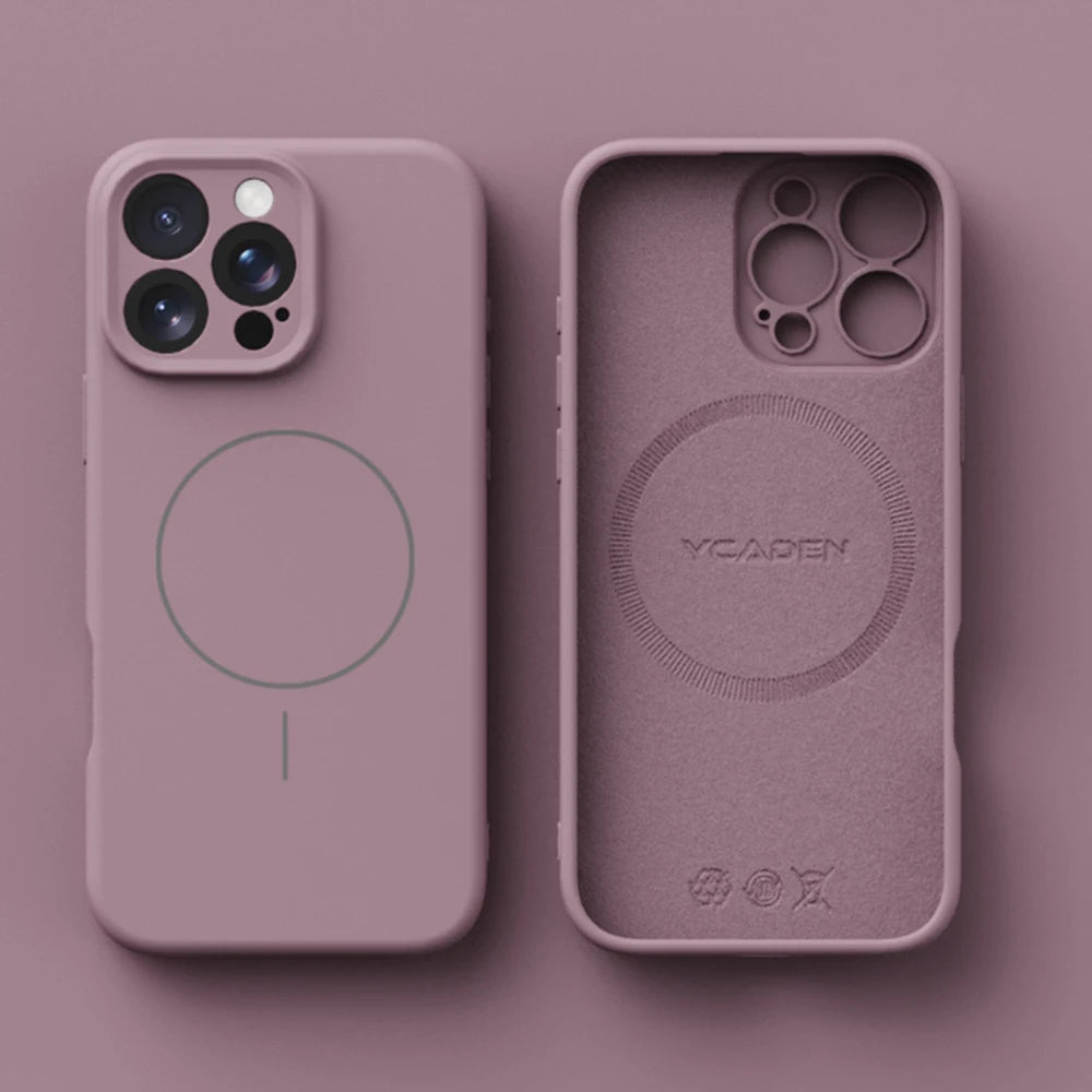 Soft Liquid Silicone For Magsafe Phone Case For iPhone 17Air 16E 16 Plus 15 14 13 12 17 Pro Max Wireless Charging Matte Cover