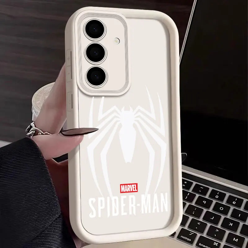 Spiderman Ironman Logo Marvel Silicone Case For Samsung Galaxy S26 S25 Ultra S24 S23 Plus S22 S21 S20 FE Shockproof Phone Cover