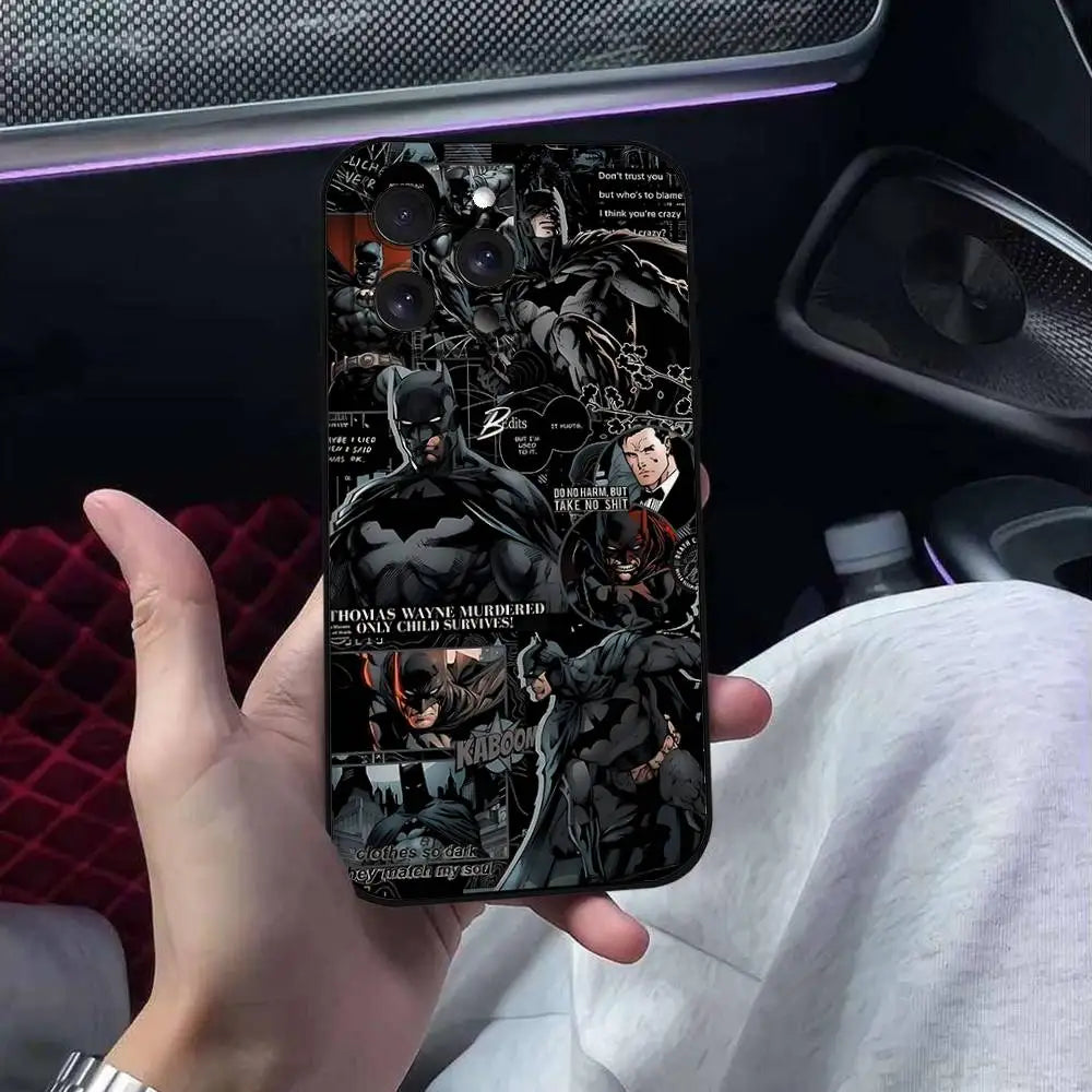 Cool B-Bat-man Phone Case For IPhone 17/16/15/13/14 Pro Max/ 11Plus/X/Xr/Xs Max/12mini