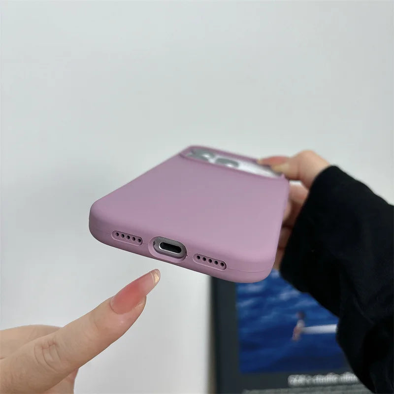 Magnetic Liquid Silicone Case for iPhone 17/17 Air/17 Pro/17 Pro Max For Magsafe Big Camera Hole Cover Shockproof Protective