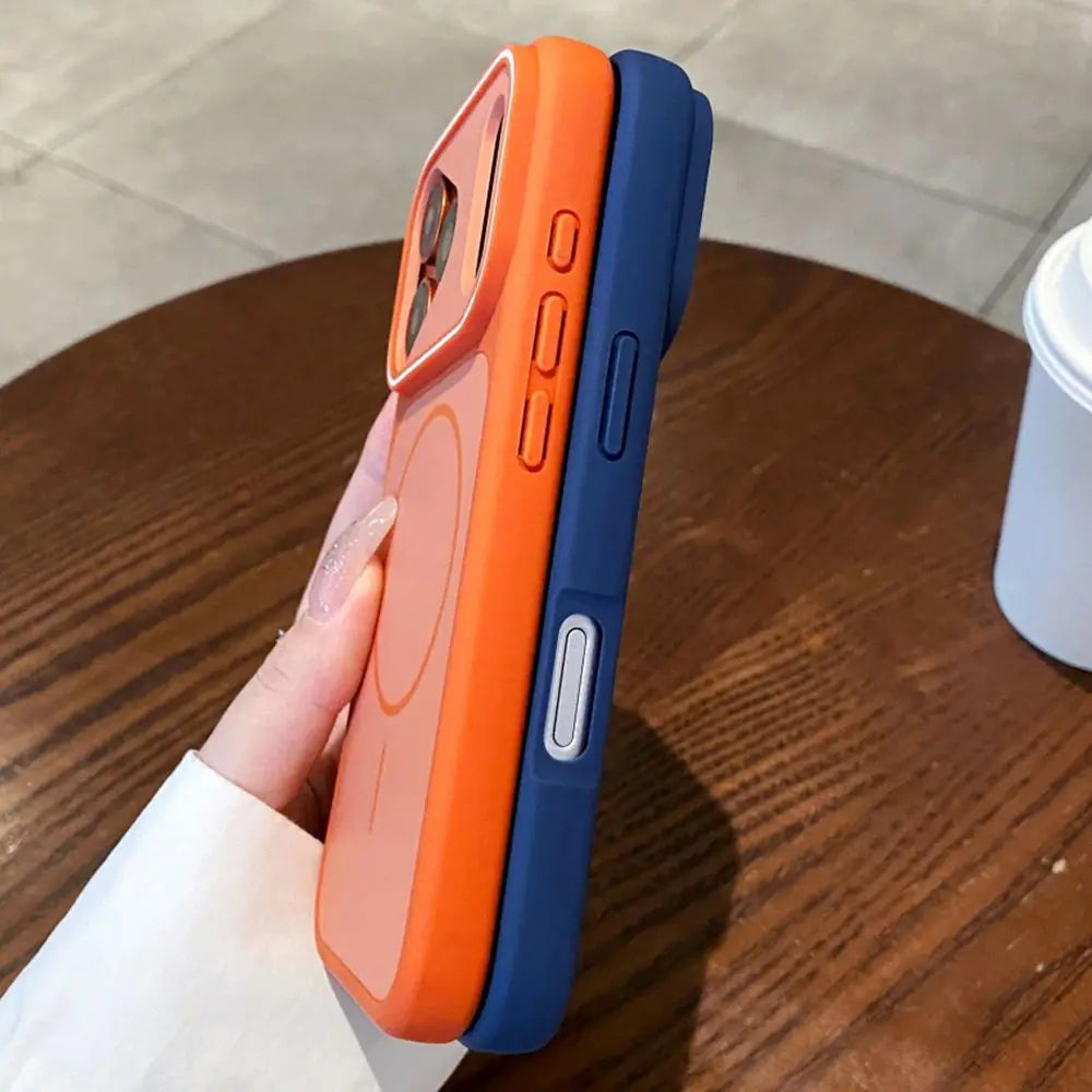 For iPhone 17 Pro Max 17Air Color collision For Magsafe Silicone Case For iPhone 16 15 14 Plus 13 12 Pro Max 11 Shockproof Cover