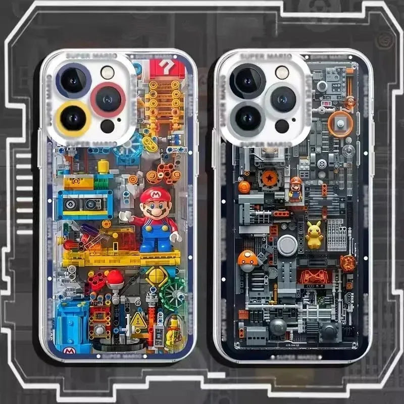 Cartoon Super M-Mario Blocks Phone Case For iPhone 17 Air 15 14 13 12 11 Pro Max 16 15 14 Plus Shockproof Soft Silicone Cover