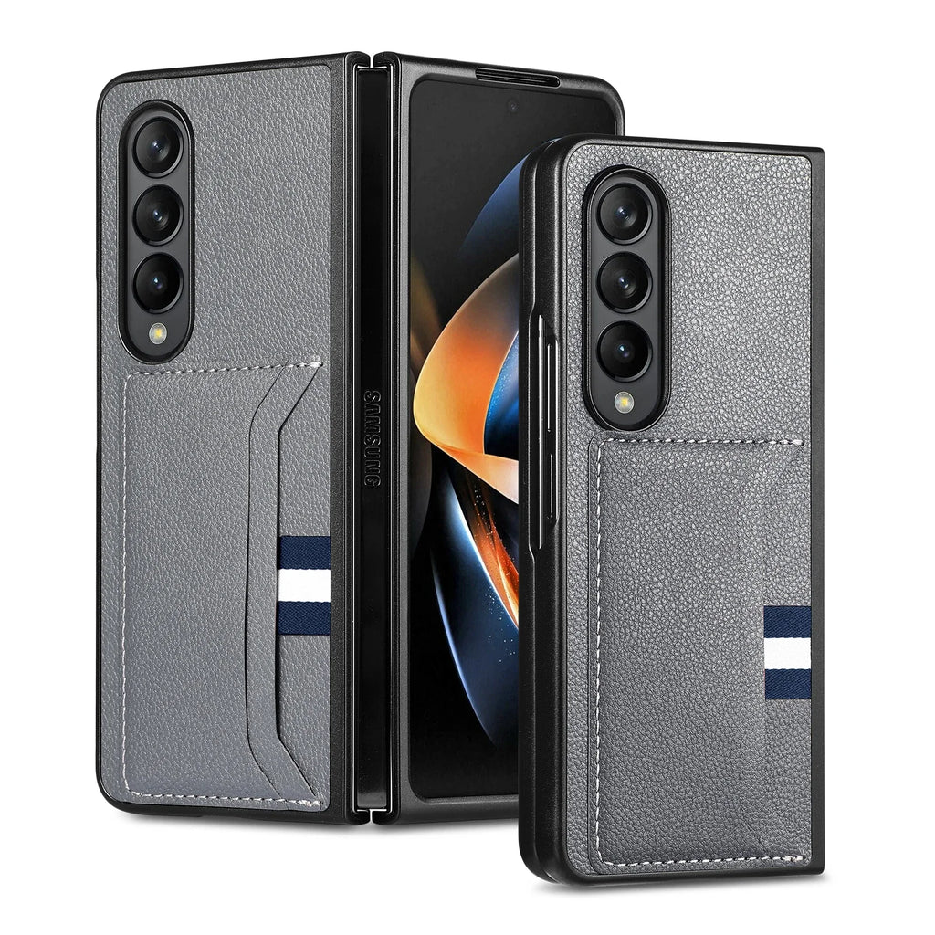 fold7 fold6 Fold4 Fold3 Fold2 fold5 Card Slot Leather Phone Accessories Case for Samsung Galaxy Z Fold 7 6 4 5 5G Fold 3 2