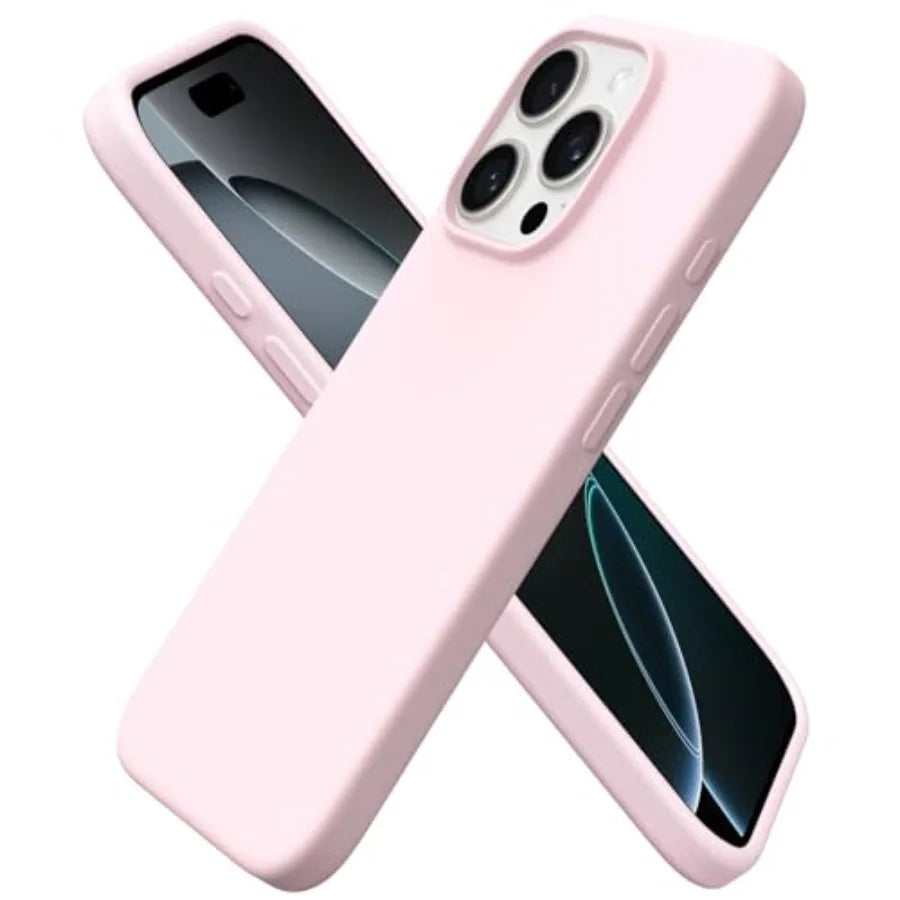 Compatible with iPhone 16 Pro Case 6.3, Slim Liquid Silicone 3 Layers Soft Gel Rubber Shockproof Protective Cover with Anti-Scr