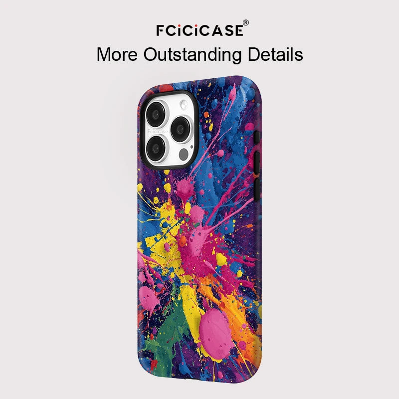 Fcicicase Art Painting Phone Case For iPhone 17 14 12 11 13 15 16 Pro Max 16 15 14 Plus Air Matte Magnetic For MagSafe Cover