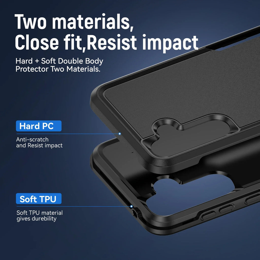 Military Grade Cases for Samsung Galaxy S24 FE S22 S23 Plus S21 S25 Ultra Edge A16 A56 A36 A26 A06 A55 A35 A15 Armor Case Coque