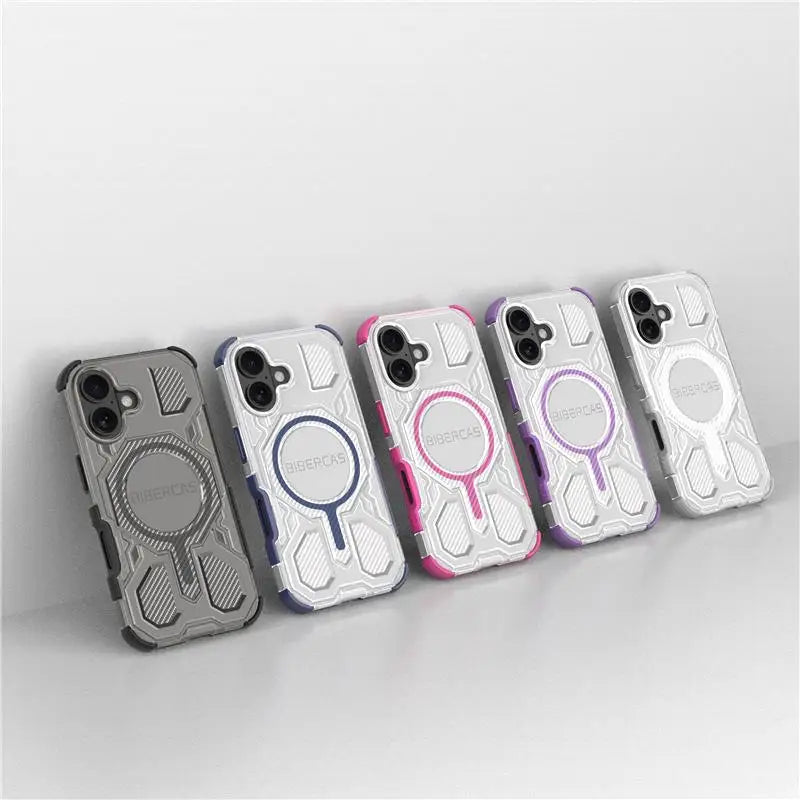 Heavy Duty Armor Magnetic Case for Magsafe IPhone 17 16 15 14 13 Pro Max 16E 17 Air Hard PC Shockproof Protection Cover