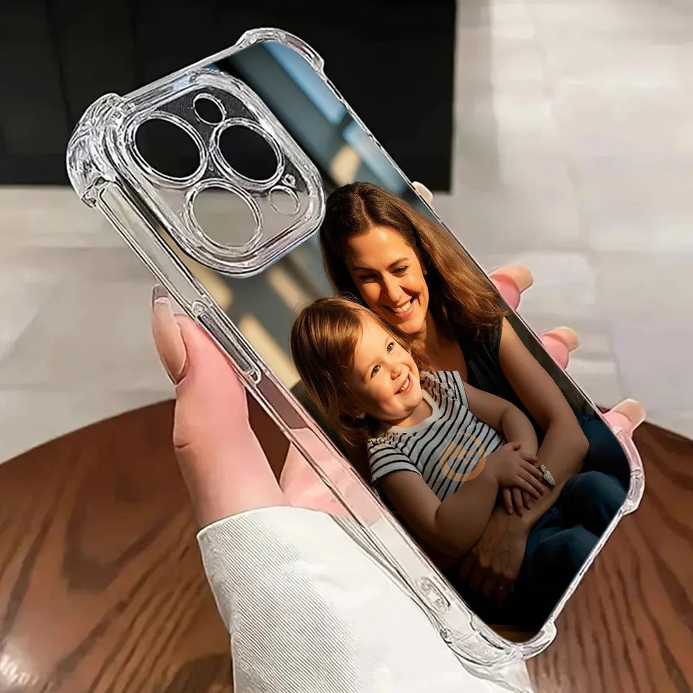DIY Shockproof Soft Case Customised Parenting photo For iPhone 17 16 15 14 13 12 11 Pro Xs Max 16e XR Plus TPU back cover
