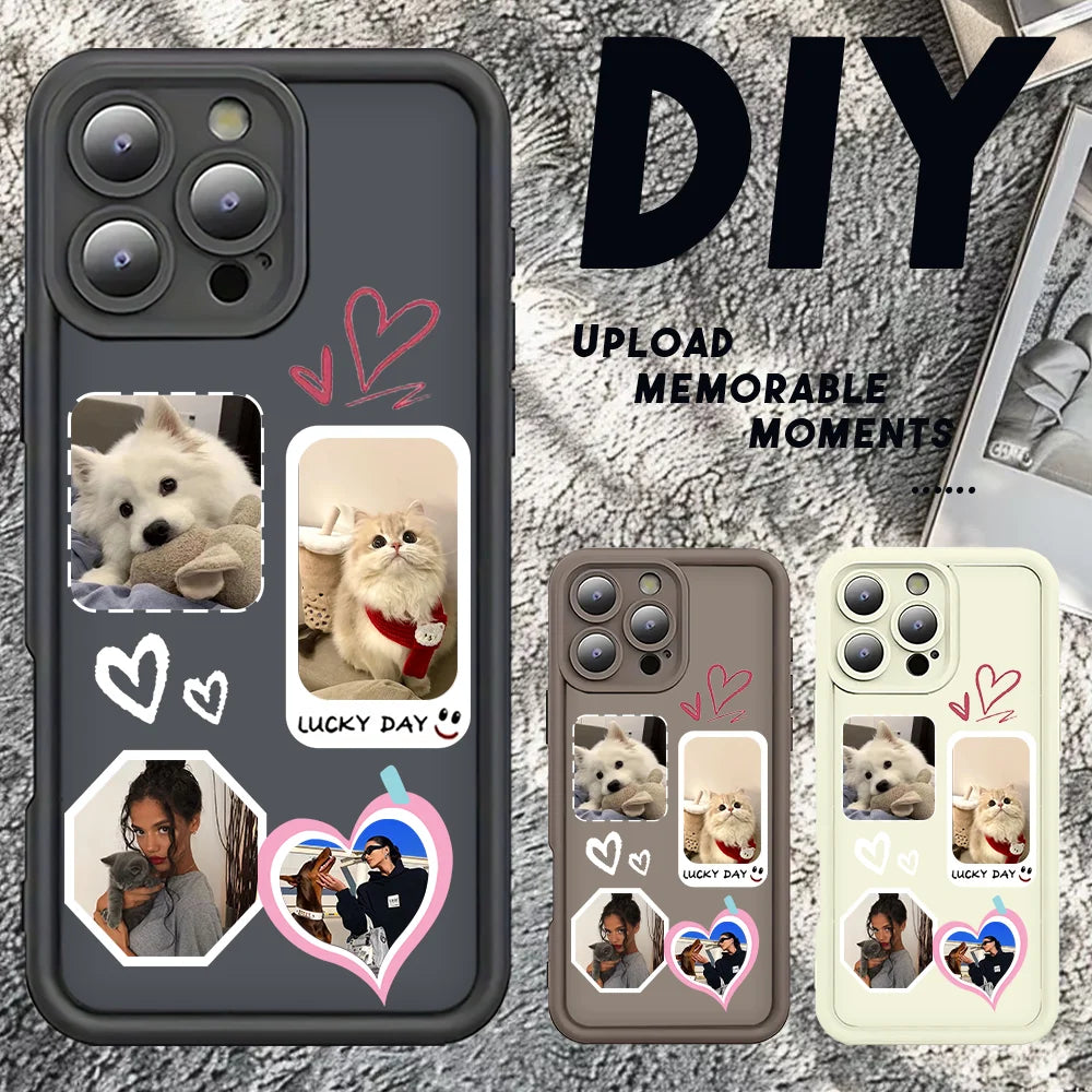 DIY Customized For iPhone 17 16 16e 15 14 13 12 11 Pro Max XS XR 7 8 Plus SE 2020 Your Photo Silicone Phone Case Back Cover