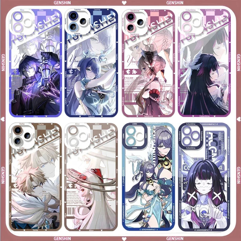 Genshin Impact Flins Columbina Varka Sandrone Phone Case For Xiaomi POCO X7 X6 F5 X5 X4 X3 M3 M6 F6 Pro F3 X3GT 11 Lite 11T Pro