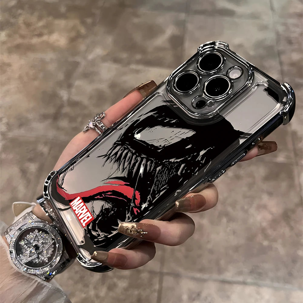 Cool Spiders Mans Venoms Plating Phone Case For Google Pixel 10a 10 9 8 7 9a 8a 7a Pro XL 5G Anti Fall Airbag
