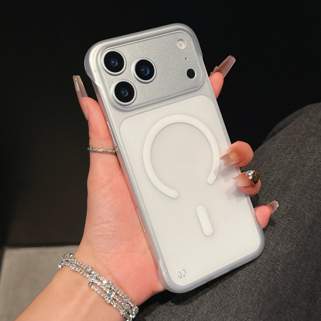 Ultra Thin Frameless Phone Case For iPhone 17 Pro Max Air 14 15 Plus 11 13 12 16 Pro For Magsefa Magnetic Matte Protection Cover