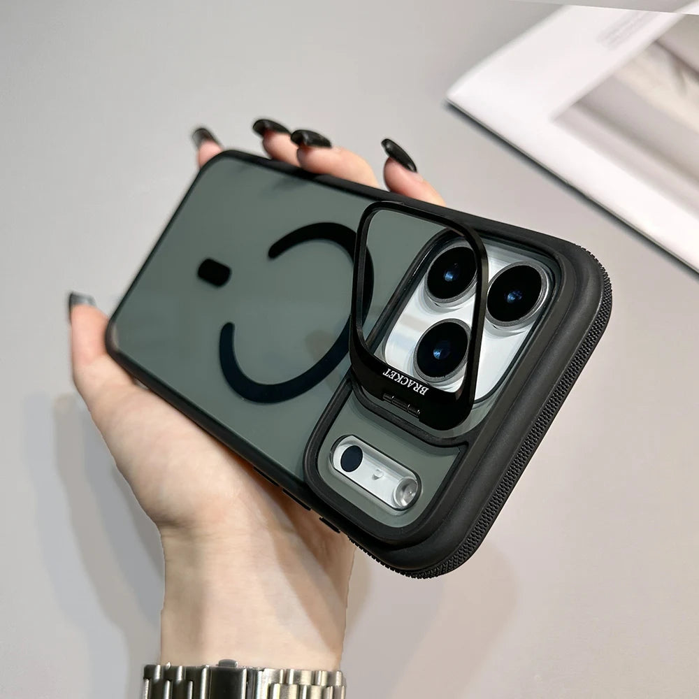 Luxury Magnetic Phone Case With Lens Mount Hard For iPhone 17 Pro Max 17 16 15 13 12 14 11 14 Plus Wireless Charging Cover Funda