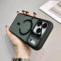Luxury Magnetic Phone Case With Lens Mount Hard For iPhone 17 Pro Max 17 16 15 13 12 14 11 14 Plus Wireless Charging Cover Funda