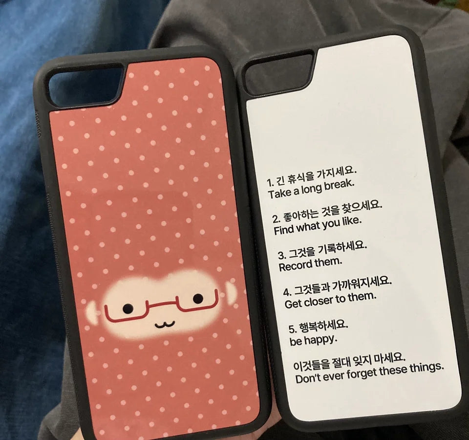 Korean Ins Cute Orange Polka Dots Glasses Monkey Phone Case For iPhone 17 16 15 14 13 12 11 Pro XR Max 8 7 Plus Y2K Cover