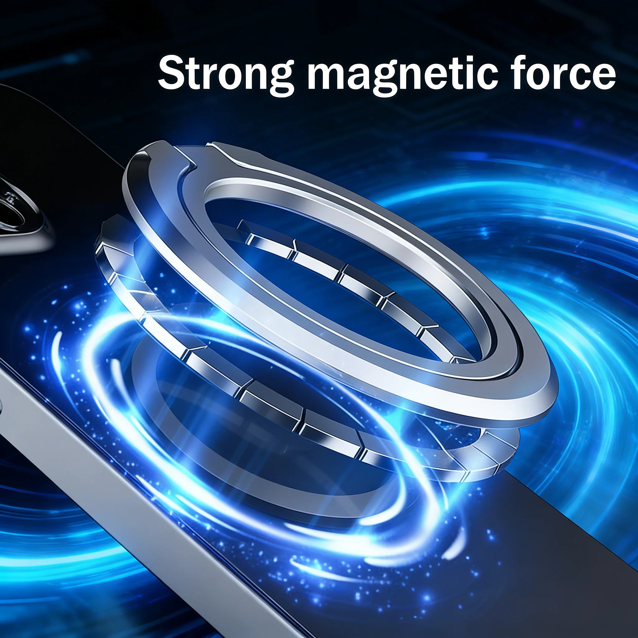 Magnetic Cell Phone Ring Holder Mobile Phone Bracket Removable Cell Phone Grip Kickstand for iPhone MagSafe Samsung Xiaomi