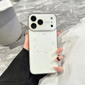 Luxury Plating Matte For Magsafe Wireless Charge Case For iPhone 17 16 15 14 13 Pro Max Magnetic Glass Lens Protection Cover