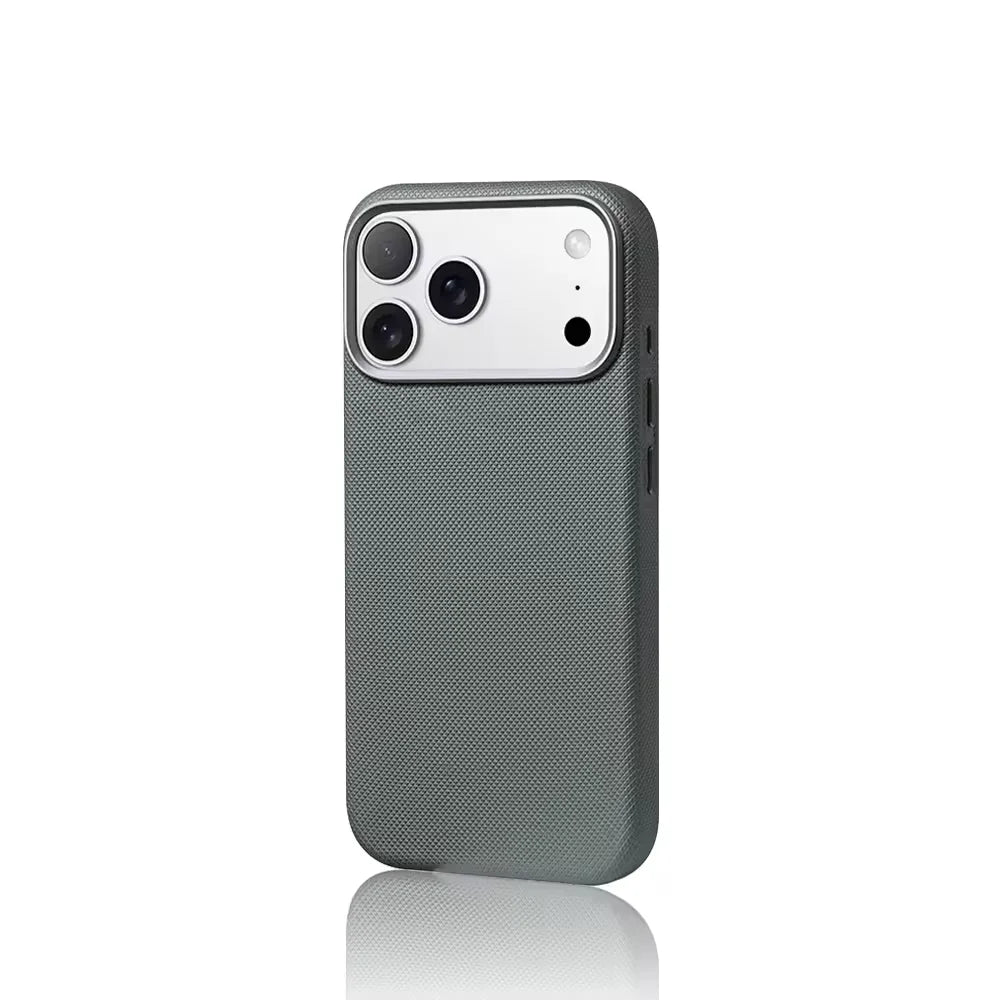 Luxury Diamonds Texture For Magsafe Leather Case For iPhone 17 Pro Max 16 15 14 13 Alloy Lens Wireless Charge Accessories Cover