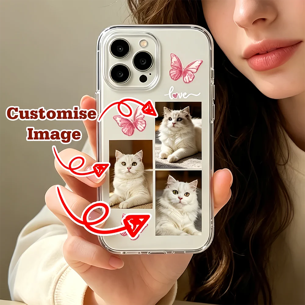 DIY Customized Photo Soft TPU Case For iPhone 17 16 15 14 13 12 11 Pro Max 16e Air Mini SE 2020 2022 XS XR 6 7 8 Plus Back Cover