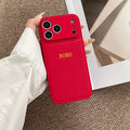 Personalized Customized Name Color Faux Leather Case For iPhone 17 16 15 14 13 Pro Max Plus 17 Air Hot Gold Foil Engraved Cover