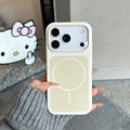 Original Silicon Dual Color For Magsafe Case For iPhone 17 Air 16 15 14 13 Pro Max Plus Magnet Matte Anti-fall Shockproof Cover