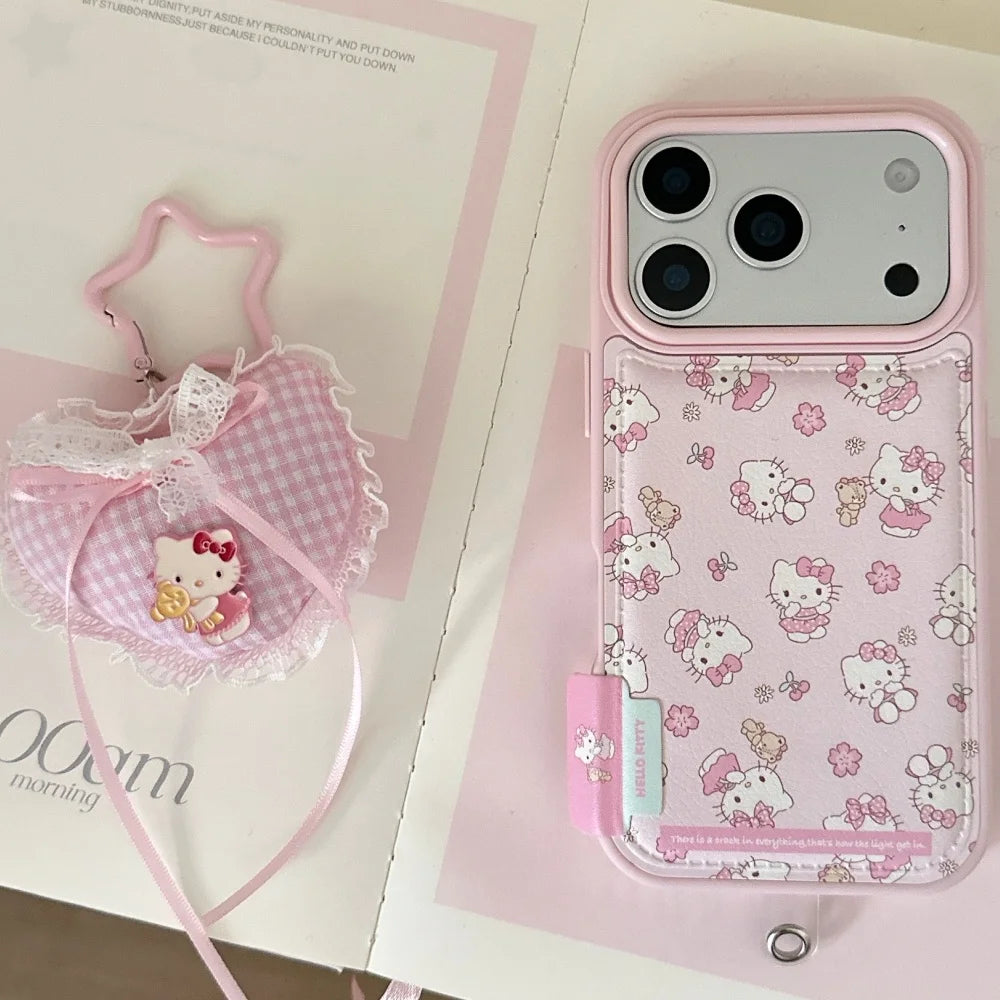 Label sticker flower KT Is Suitable For Apple 17 Pro Max Phone Case 17 Pro 16 Pro 15 Pro Max 14 Pro Phone Case With Pendant