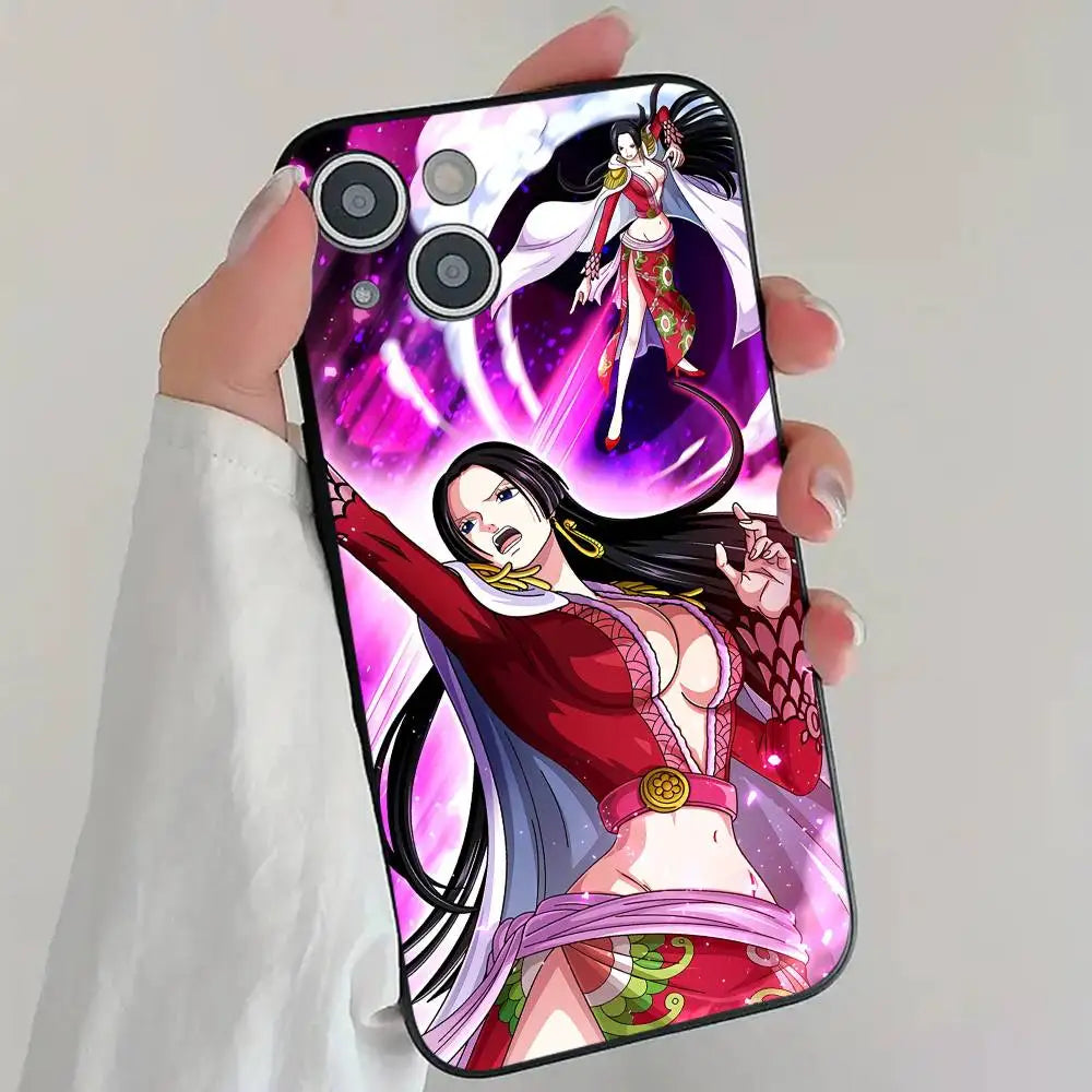 Anime One Piece Boa Hancock Phone Case Magnetic Silicone Soft Case For IPhone 17 16 15 14 13 12 11 Plus Pro Max Air