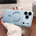Metallic Paint Magnetic For Magsafe Case For iPhone 17 Air 16 E 15 14 Plus 13 12 11 Pro Max Wireless Charge Lens Protect Cover