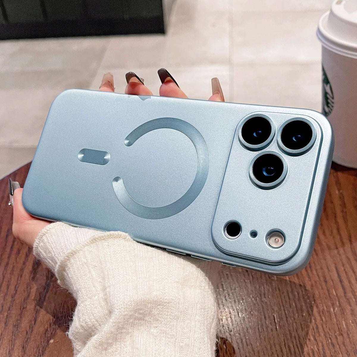 Metallic Paint Magnetic For Magsafe Case For iPhone 17 Air 16 E 15 14 Plus 13 12 11 Pro Max Wireless Charge Lens Protect Cover