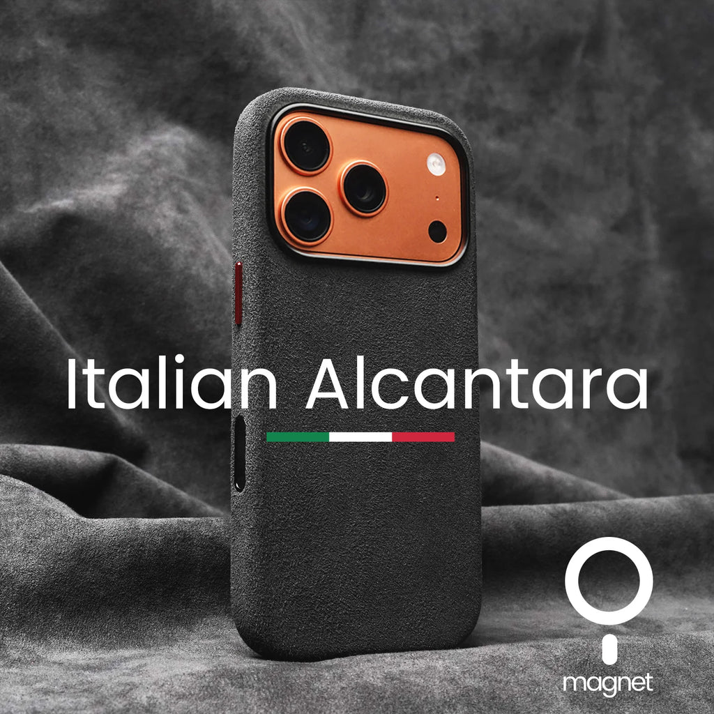Magnetic for ALCANTARA Case for iPhone 17 16 Pro Max 15 14 Luxury Suede Leather Supercar Phone Cases Camera Button Cover