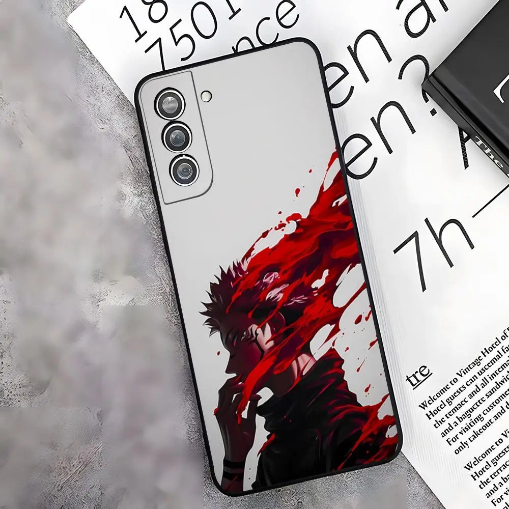 Anime Boy Sukuna Jujutsu Kaisen Phone Case For Samsung S26 S25 Edge S24 S23 S22 S21 S20 Ultra Plus Fe Galaxy A54 A53 A34 A25 A16