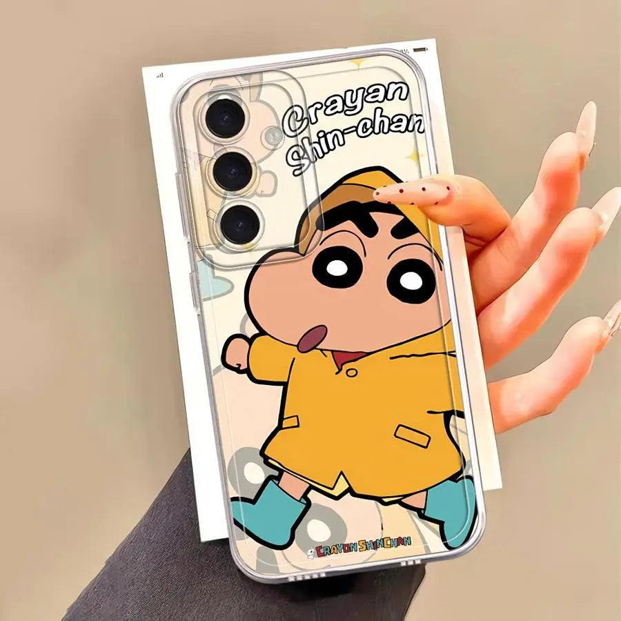 C-Crayon S-ShinChan Phone Cover Case for Samsung Galaxy A57 A52 A14 A16 A25 A51 A36 A37 A52 A17 A26 A24 A34 A35 A56 A55 A54 A15