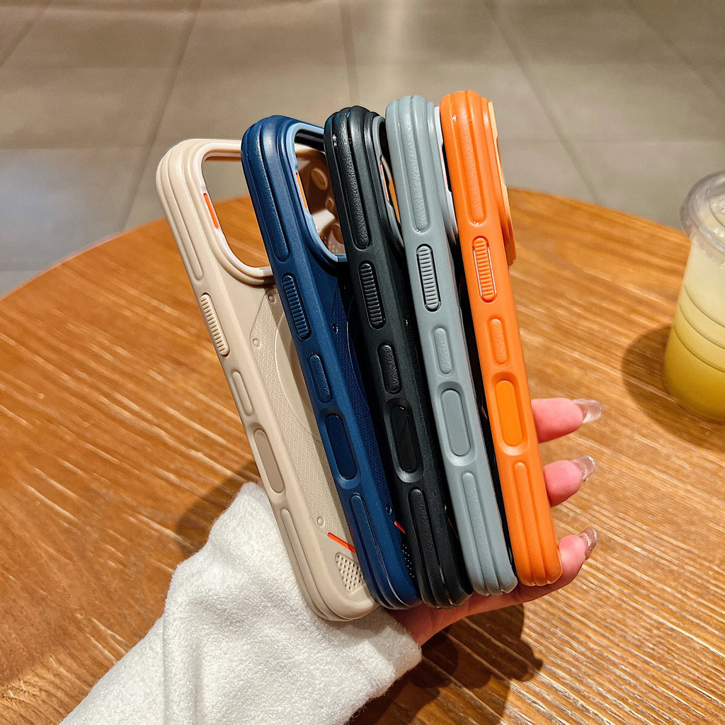 Cool Armor Cooling For Magsafe Phone Case For iPhone 12 16 15 14 13 17 Pro Max Magnetic Wireless Charging Anti Drop Phone Cover